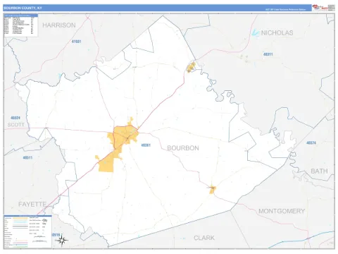 Bourbon County, KY map