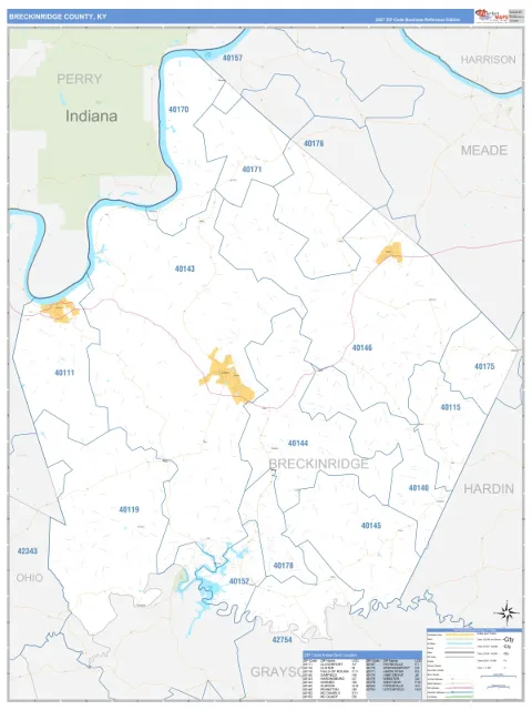 Breckinridge County, KY map