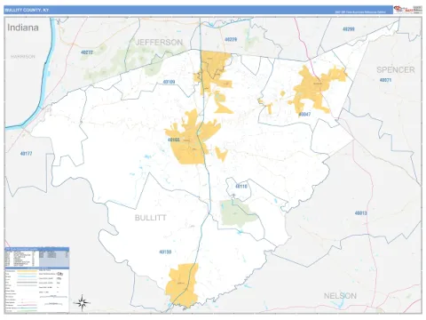 Bullitt County, KY map
