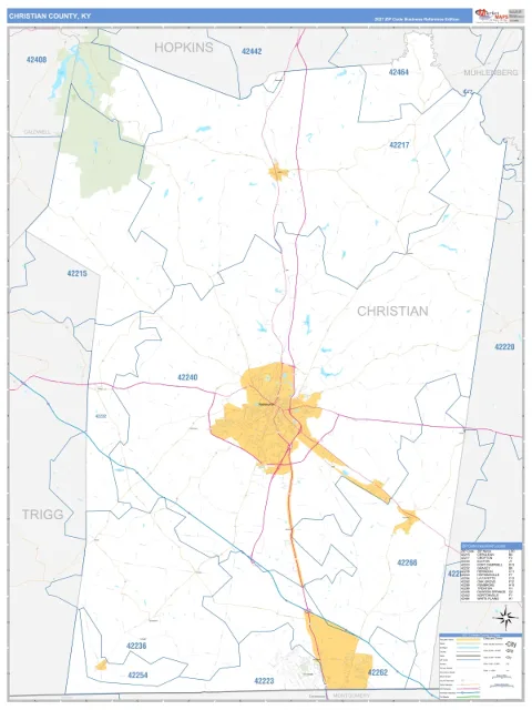 Christian County, KY map