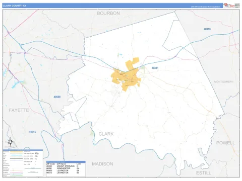 Clark County, KY map
