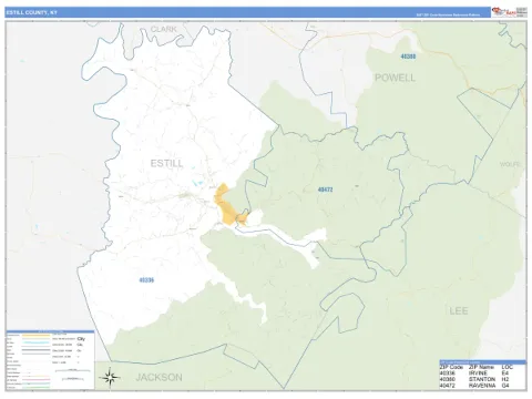 Estill County, KY map