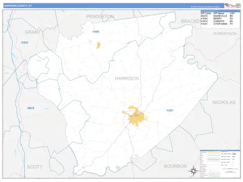 Harrison County, KY map