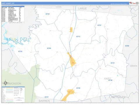 Hart County, KY map