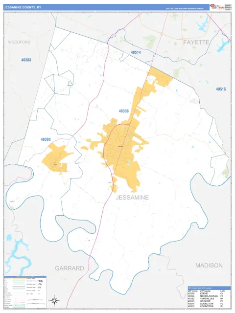 Jessamine County, KY map