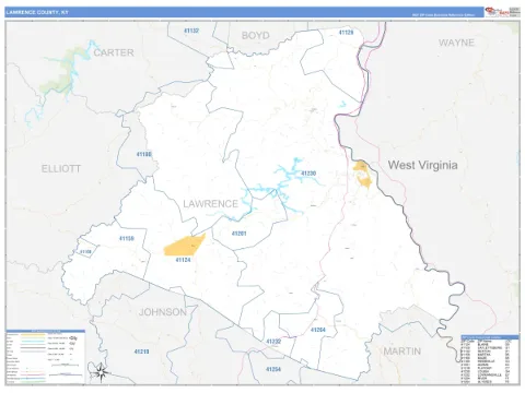 Lawrence County, KY map
