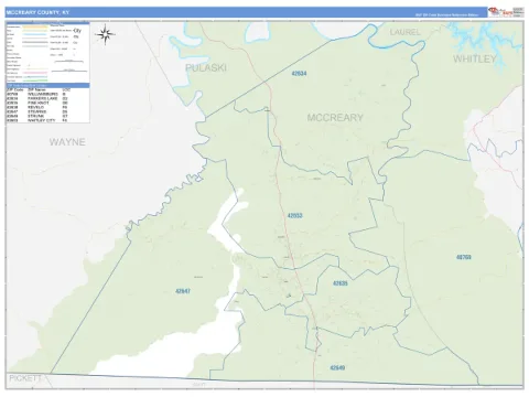 McCreary County, KY map