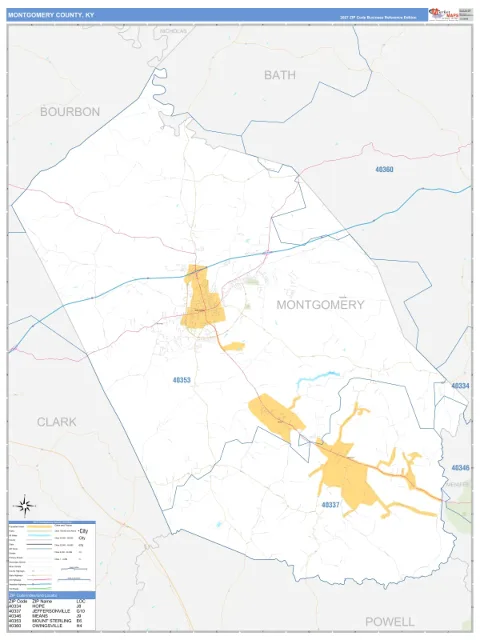 Montgomery County, KY map