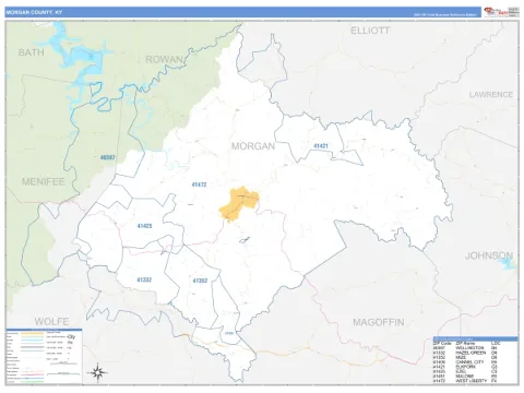 Morgan County, KY map