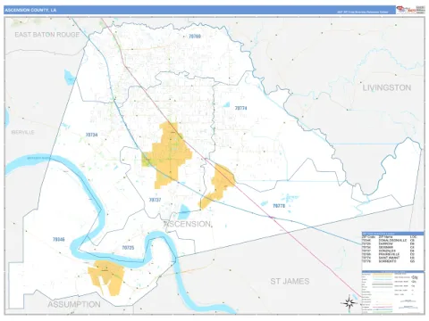 Ascension County, LA map