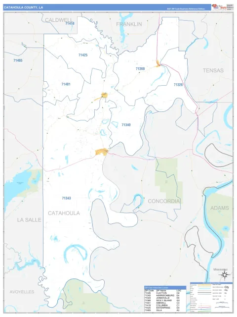 Catahoula County, LA map