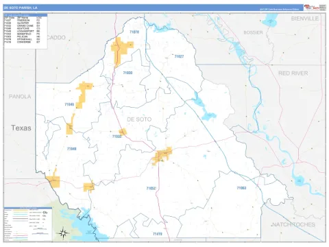 DeSoto County, LA map