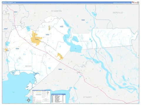 Iberia County, LA map