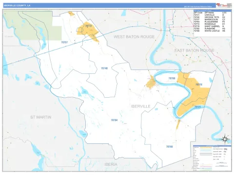 Iberville County, LA map