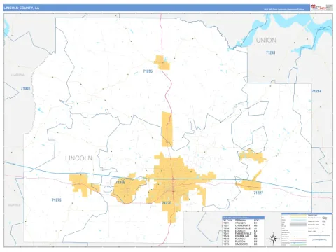 Lincoln County, LA map
