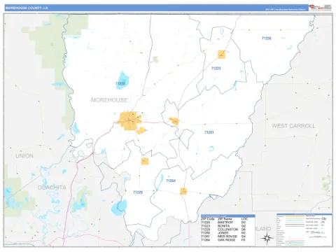 Morehouse County, LA map