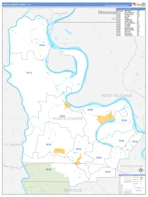 Pointe Coupee County, LA map