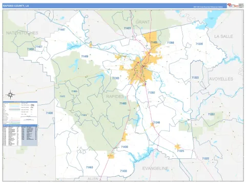 Rapides County, LA map