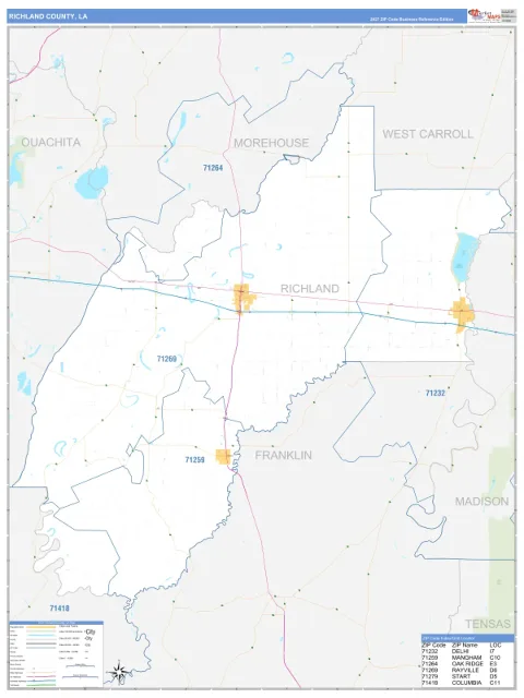 Richland County, LA map