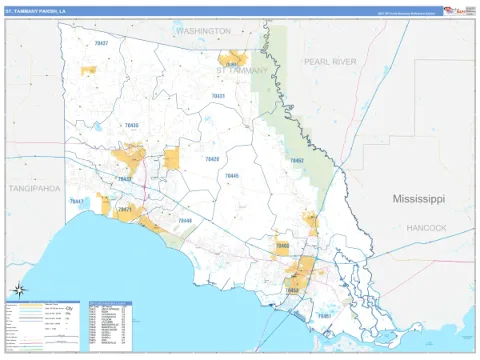 St. Tammany County, LA map