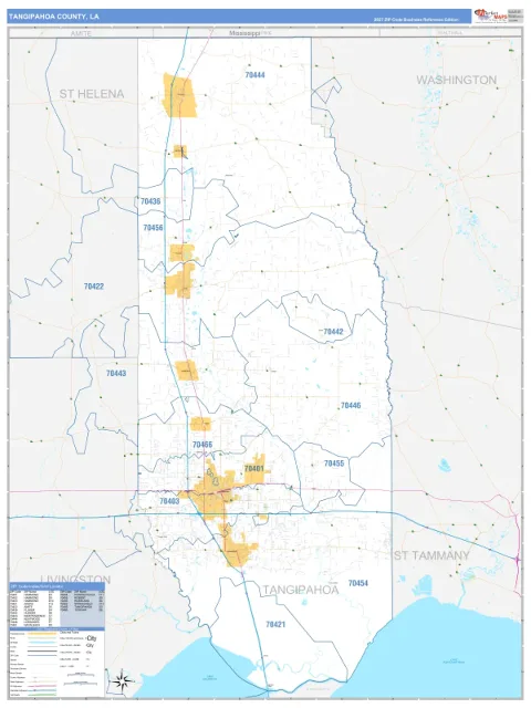 Tangipahoa County, LA map