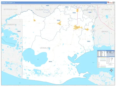 Vermilion County, LA map