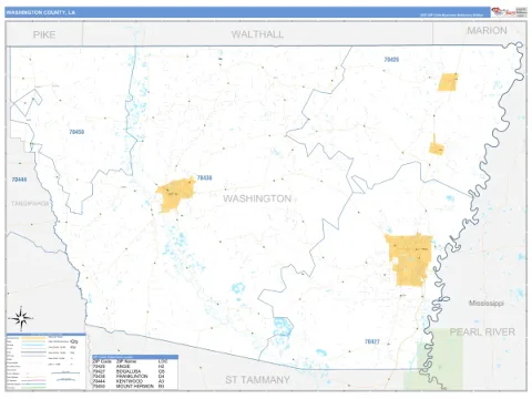 Washington County, LA map