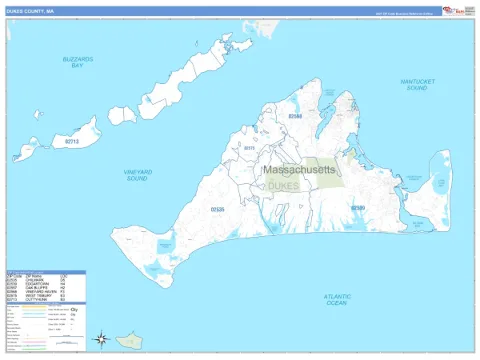 Dukes County, MA map