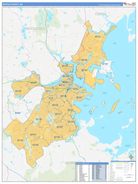 Suffolk County, MA map