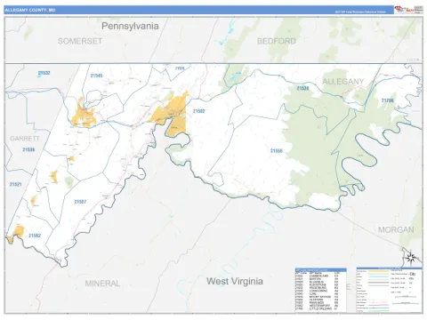 Allegany County, MD map