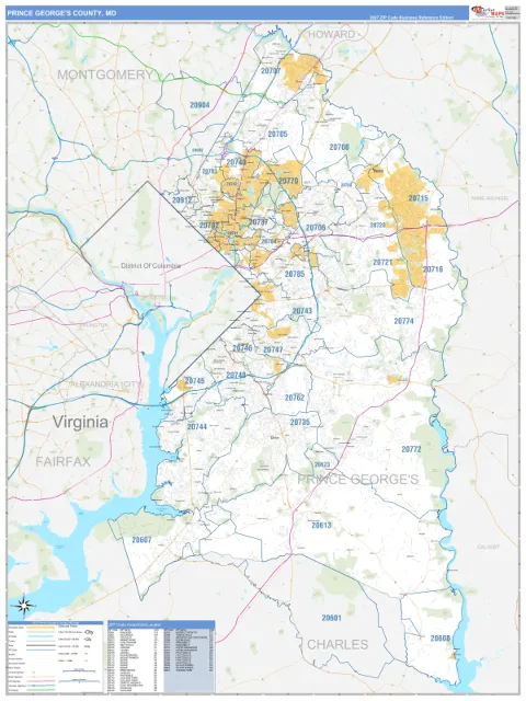 Prince George's County, MD map