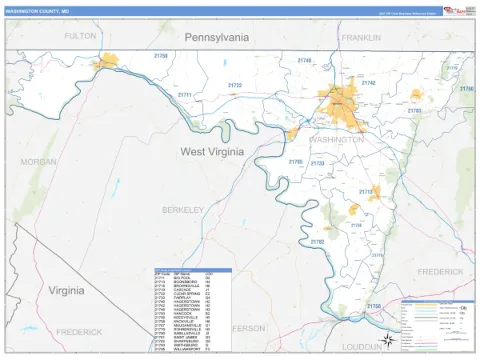 Washington County, MD map