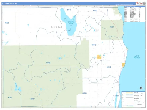 Alcona County, MI map