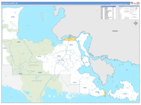 Chippewa County, MI map