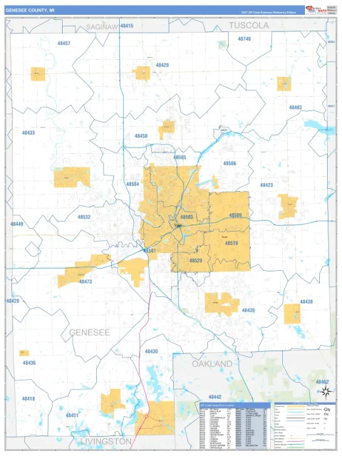 Genesee County, MI map