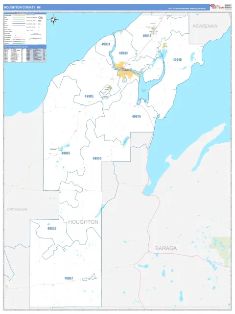Houghton County, MI map
