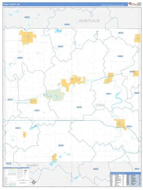 Ionia County, MI map