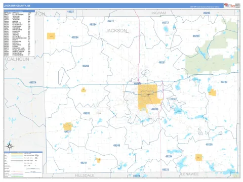 Jackson County, MI map