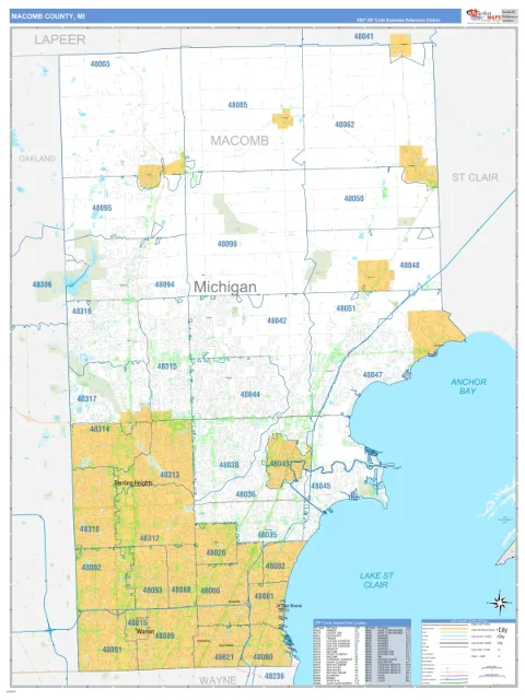 Macomb County, MI map