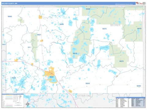 Becker County, MN map