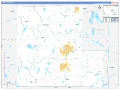 Isanti County, MN map
