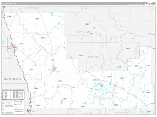 Polk County, MN Classic style ZIP Code wall map