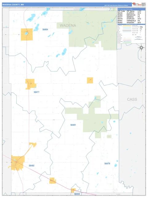 Wadena County, MN map