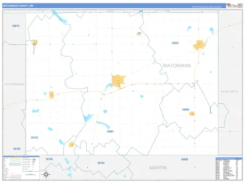 Watonwan County, MN map