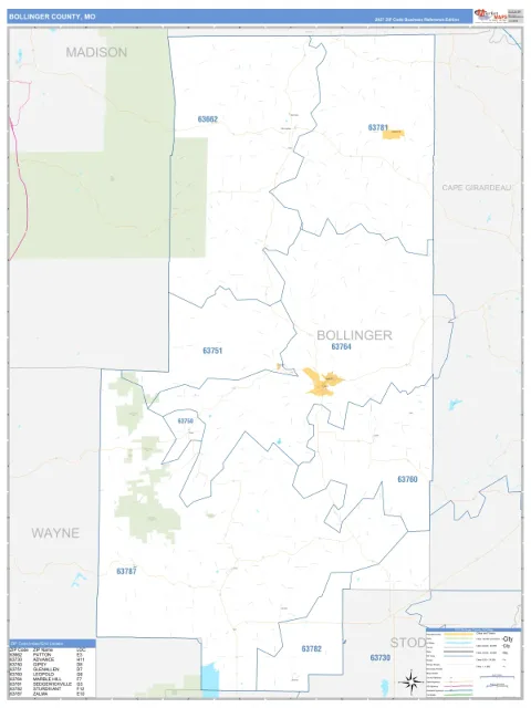 Bollinger County, MO map