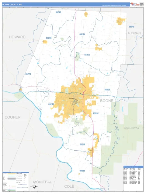 Boone County, MO map