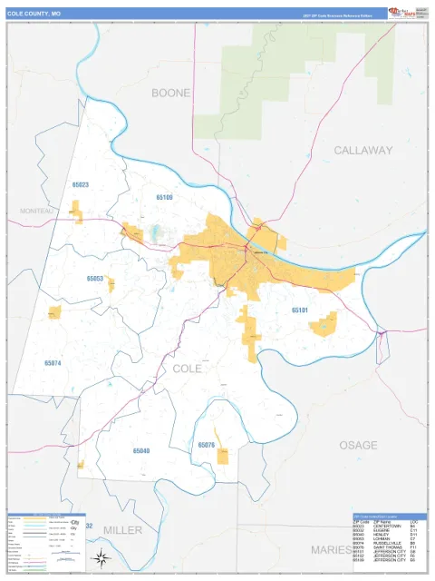 Cole County, MO map