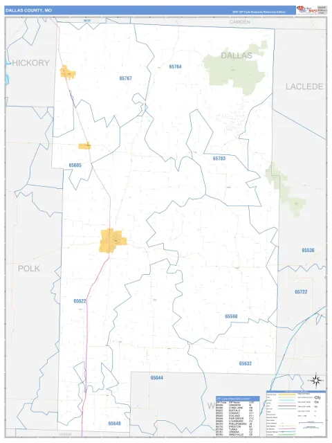 Dallas County, MO map