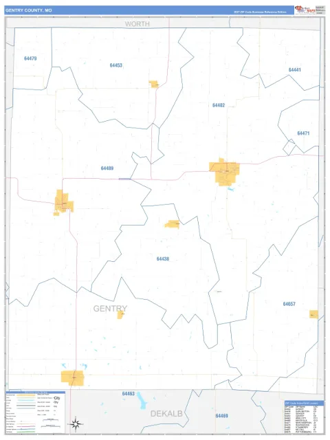 Gentry County, MO map