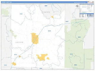 Laclede County, MO Business Reference style ZIP Code wall map